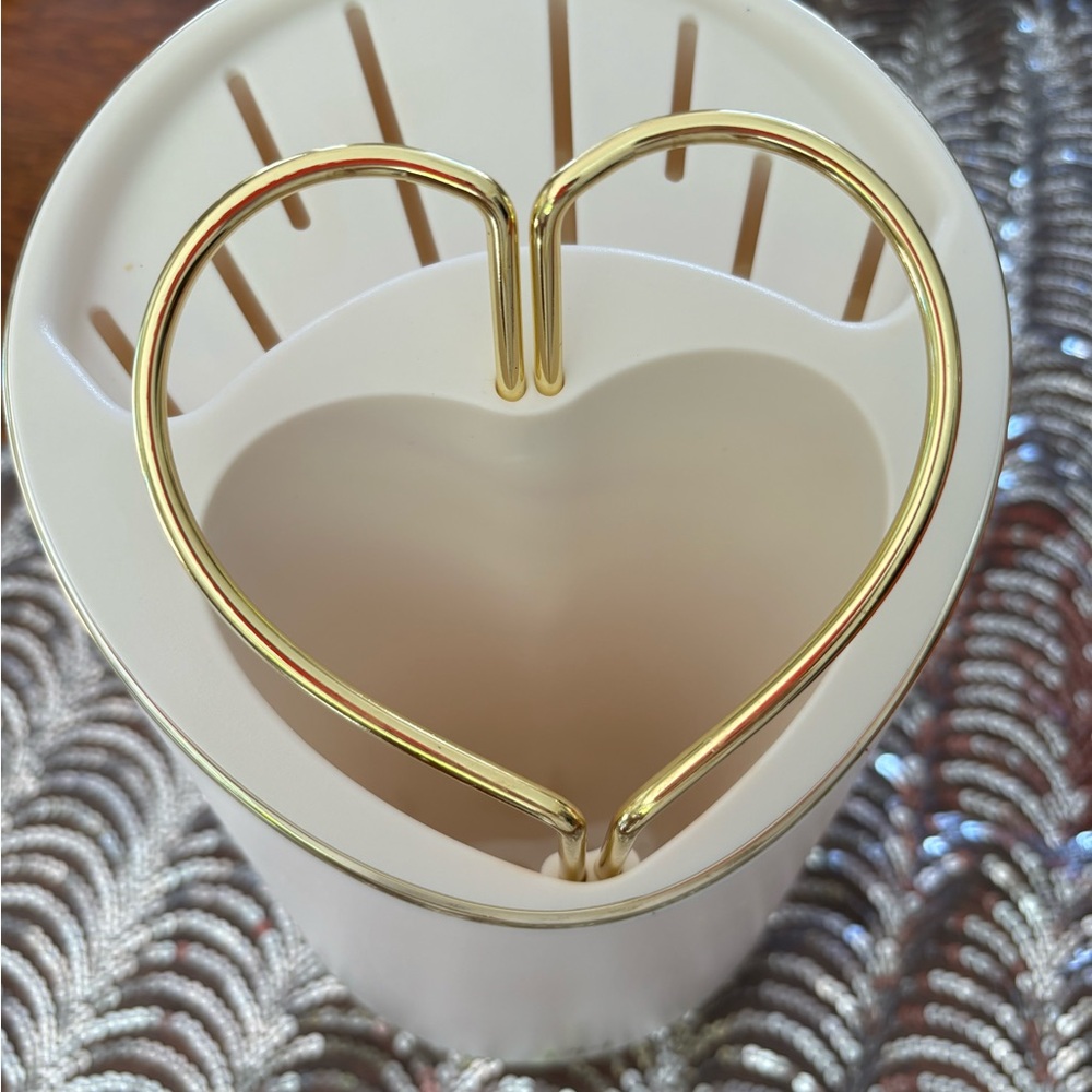 Paris Hilton gold and white utensil holder - Picture 7 of 9